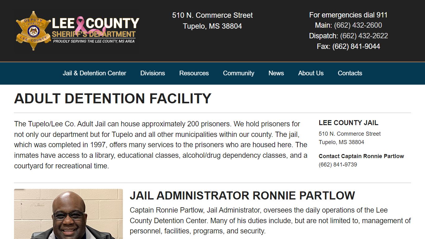 Adult Detention Facility - Lee County Sheriff's Office